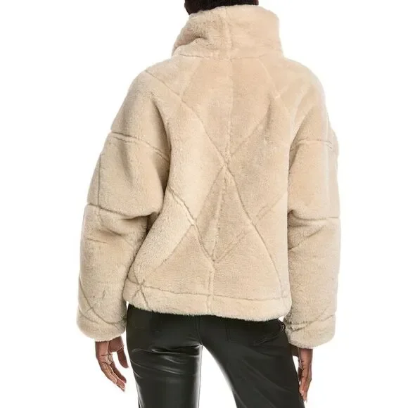 Ba&Sh Womens  Vinie Coat, Tan - Picture 2 of 3